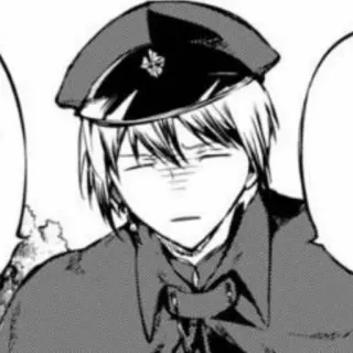 🗡 Militäruniform, Anime, Hut, Figur telegram sticker