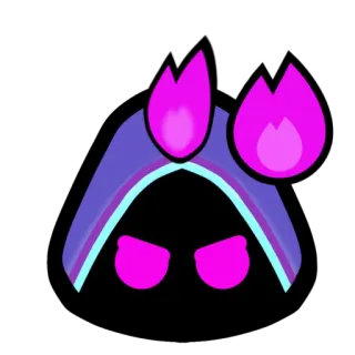 😡 purple, flame, hood, dark, silhouette telegram sticker