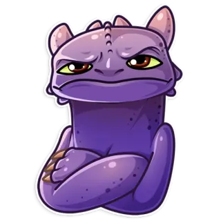 😠 Hoạt hình, Tím, Quái vật, Hài hước, Tức giận telegram sticker