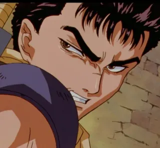 😠 Guts Berserk anime, sword, fighter, manga, berserk telegram sticker
