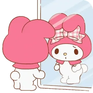 😊 My Melody My Melody, Sanrio, lindo, dibujos animados, conejo, kawaii telegram sticker