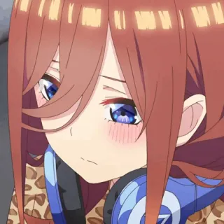 🐾 Miku Nakano The Quintessential Quintuplets Anime, Manga, Ragazza, Carina, Cuffie, Miku Nakano, The Quintessential Quintuplets telegram sticker