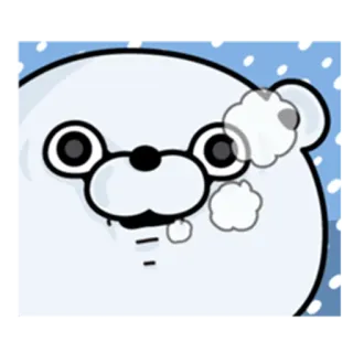 😑 sticker, cartoon, bear, funny, cute telegram sticker