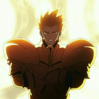 ✨ Gilgamesh Fate anime, postać, złoty, arogancki telegram sticker