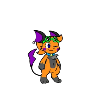 😉 desenho animado, animal, óculos, criatura telegram sticker