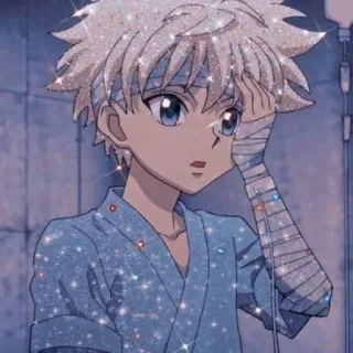 🖤 Killua Zoldyck Hunter x Hunter Killua, Zoldyck, Hunter x Hunter, Anime, Bandage, Blessure telegram sticker