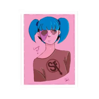 🎸 Sally Face sally face, spiel, cartoon, charakter telegram sticker