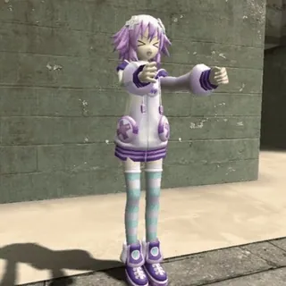 🔞 Neptune Hyperdimension Neptunia anime, videogioco, cartone animato, capelli viola, personaggio telegram sticker