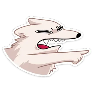 👉 cane, che punta, arrabbiato, meme, cartone animato telegram sticker