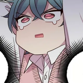 👒 动漫, 漫画, 卡通, 表情, 生气, 哭 telegram sticker