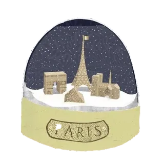 🔮 PARIS París, bola de nieve, Torre Eiffel, viajes, Francia, ciudad, monumentos telegram sticker