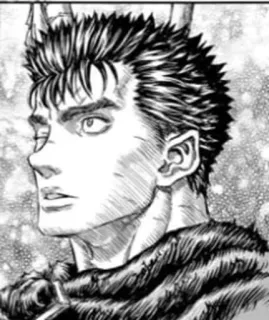 🖤 Guts Berserk anime, manga, sword, warrior, fantasy whatsapp sticker