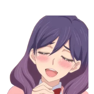 💗 anime, girl, smile, happy, cheerful, female whatsapp sticker
