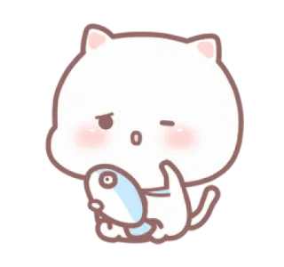 💗 gato, pez, lindo, animal, pegatina telegram sticker