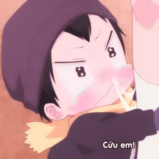 🧸 Cứu em! Аниме, Плачет, Грустный, Расстроен, Мультфильм telegram sticker
