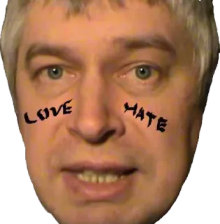 🤙 LOVE HATE Porträt, Person, Hass, Liebe telegram sticker