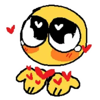 🥰 表情符号, 爱, 心, 可爱, 卡哇伊, 黄色 telegram sticker