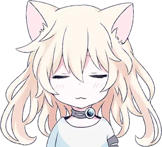 😌 Anime, Katzenmädchen, Niedlich, Chibi, Kawaii telegram sticker