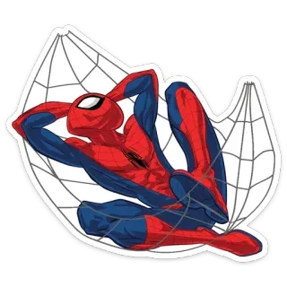 😴 Spider-Man Spider-Man, Marvel, superhero, comic book, cartoon, web, relaxing telegram sticker
