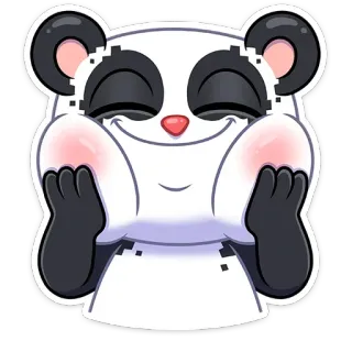 😊 Panda, Mignon, Sticker, Animal, Kawaii, Illustration whatsapp sticker
