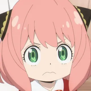 🥜 Anya Spy x Family Anime, Spy x Family, Anya Forger, Kreskówka, Słodkie, Zabawne telegram sticker