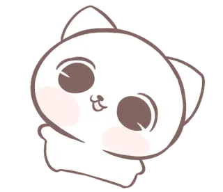 💭 แมว, การ์ตูน, คาวาอิ, น่ารัก, สัตว์, ลูกแมว, สติกเกอร์ telegram sticker