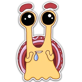 😍 caracol, fofo, animal, desenho animado, adesivo telegram sticker