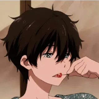 😁 anime, character, lollipop, male, boy, cartoon telegram sticker