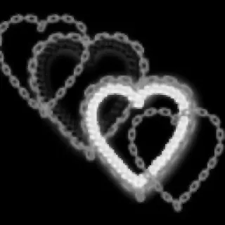 🤍 heart, love, chain, Valentine's Day, romance telegram sticker