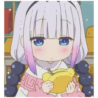 🏩 Kanna Kamui Miss Kobayashi's Dragon Maid Anime, Mignon, Kawaii, Dragon, Fille telegram sticker