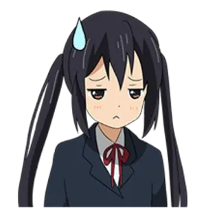 🔹 Azusa Nakano K-On! Аниме, Девушка, Мультфильм, Милый, Манга, K-On, Адзуса Накано whatsapp sticker