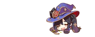 🌟 Mona Megistus Genshin Impact Mona Megistus, Genshin Impact, Chibi, Anime, Video game telegram sticker