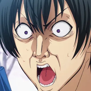🌊 anime, chocado, grito, engraçado, Grand Blue telegram sticker