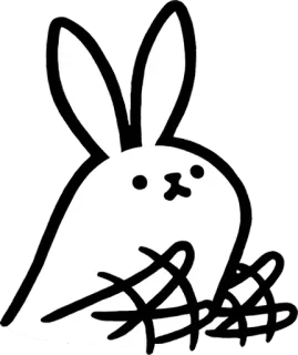 🙌 coniglio, animale, carino, cartone animato, adesivo, coniglietto telegram sticker