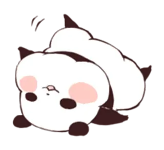 🙃 Panda, Schattig, Dier, Slapen, Cartoon telegram sticker