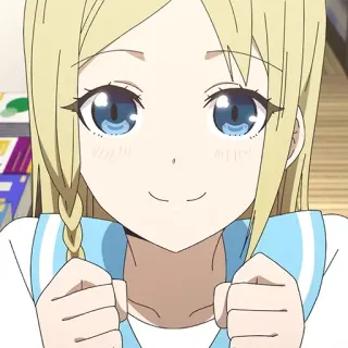 🤩 Anime, Mädchen, Süß, Cartoon, lächelnd telegram sticker