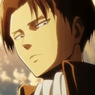 ☕ Levi Ackerman Attack on Titan Anime, Personaje, Retrato, Soldado, Levi, Ackerman telegram sticker