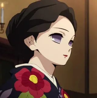 🎏 Rui's Mother Demon Slayer anime, demon slayer, kimono, character, rui's mother telegram sticker