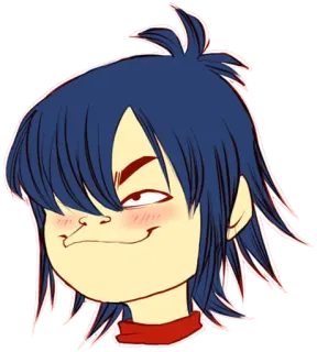 😗 2-D Cartone animato, Gorillaz, Cantante, Musica, Gruppo virtuale telegram sticker