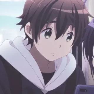 🍫 Anime, Chico, Joven, Dibujos animados, Adolescente, Interior, Retrato telegram sticker