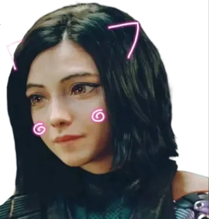 🥰 Alita Alita: Battle Angel Alita, Battle Angel, filme, cyborg, anime, mangá whatsapp sticker