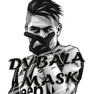 🎭 Dybala DYBALA MASK 迪巴拉, 面具, 足球, 足球, 运动员 whatsapp sticker