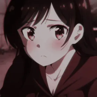 ⛓ Anime, Ragazza, Carina, Manga, Cartone animato, Femmina, Ritratto telegram sticker