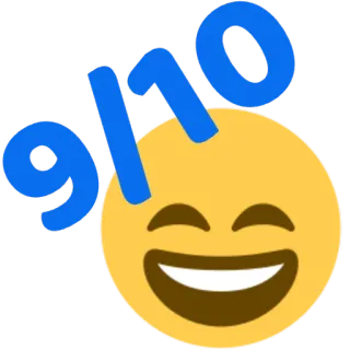 😄 9110 Emoji, Zahl, Fröhlich, Gesicht whatsapp sticker