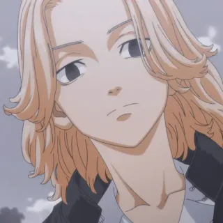 🙁 Animé, Homme, Blond, Personnage, Portrait telegram sticker
