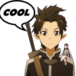 🆒 COOL anime, cool, sword, character telegram sticker