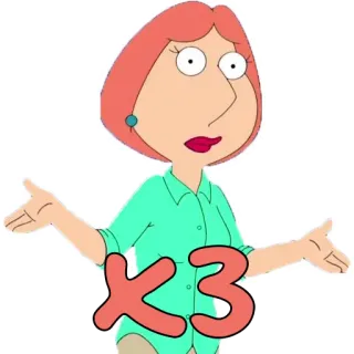 🤷‍♂️ Lois Griffin Family Guy x<3 I Griffin, cartoni animati, Lois Griffin, personaggio, animazione telegram sticker