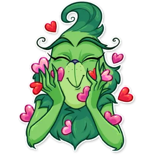 🥰 Grinch grinch, amor, corazón, navidad, dibujos animados whatsapp sticker