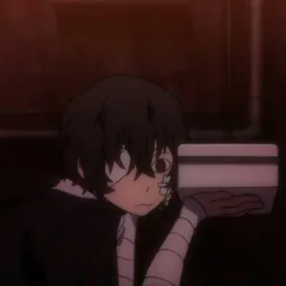 🌱 Osamu Dazai Bungou Stray Dogs アニメ, キャラクター, 包帯, 漫画 telegram sticker