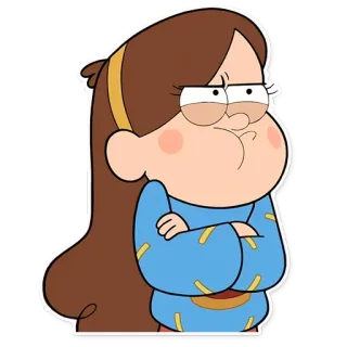 😒 Mabel Pines Gravity Falls Mabel, Pines, Gravity Falls, cartoon, Disney, character telegram sticker